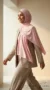 LightPink Rectangular Jersey Hijab Premium Collection - Minimal Photo - Model Style: Hijabi