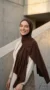 Saddle Brown Jersey Hijab Premium Collection - Minimal Photo - Model Style: Hijabi