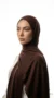 Saddle Brown Jersey Hijab Premium Collection - Studio Photo - Model Style: Hijabi