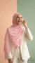 Pink Crinkled Chiffon Hijab - Minimal Photo - Model Style: Hijabi