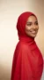Red Chiffon Hijab Premium Collection - Minimal Photo - Model Style: Hijabi