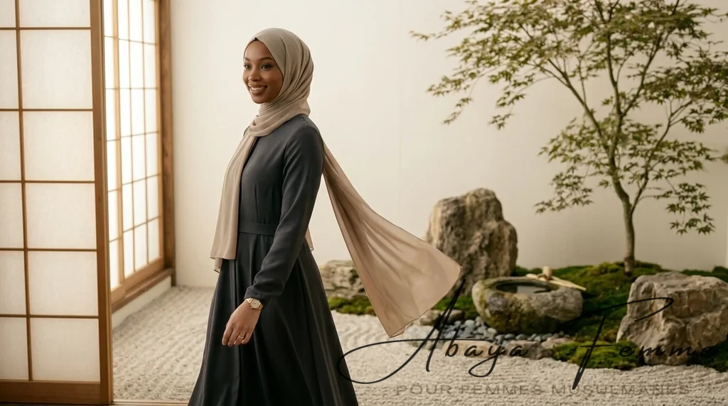 Hijab Mousseline Taupe Premium Collection 1 Hijab Mousseline Taupe Premium Collection - Garden Photo - Model Style: Hijabi