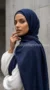 Navy Blue Crinkled Hijab Basic Collection - Image 2