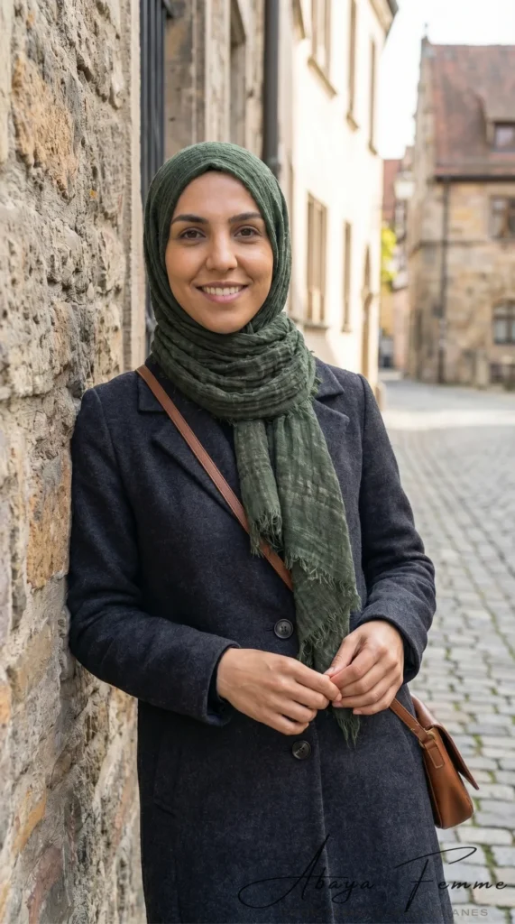 Hijab coton Distiny Prune – vue 1