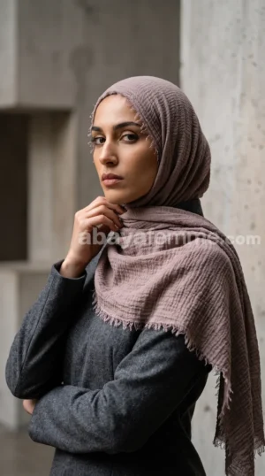 Hijab Froissé DustyPink Basic Collection