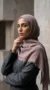 Hijab Froissé Rose poudré Basic Collection