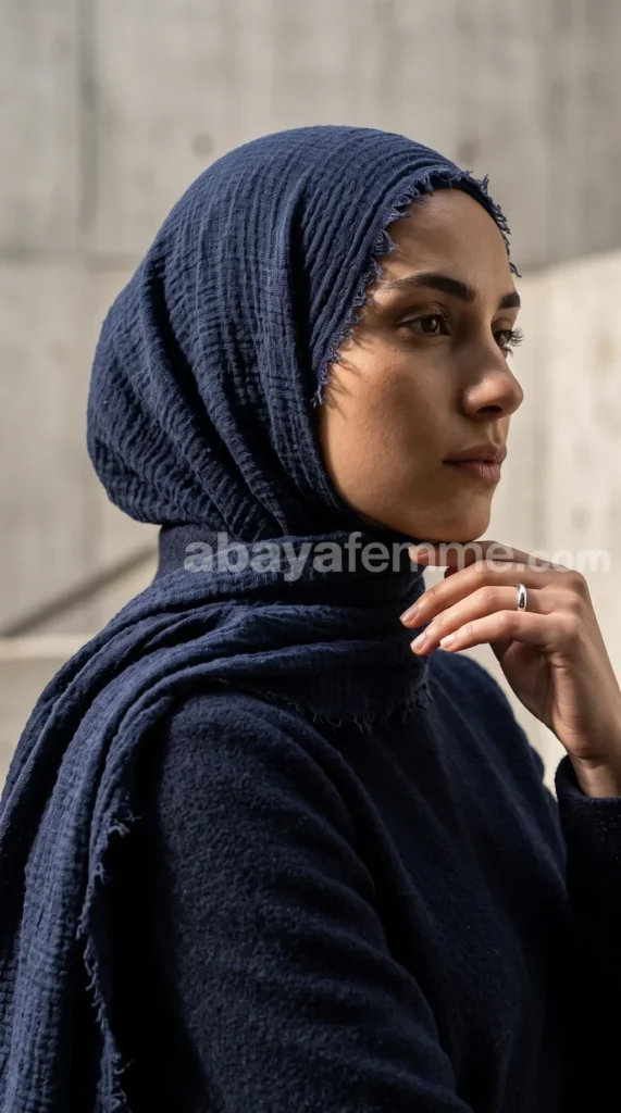 Hijab Froissé Encre Basic Collection – view 1
