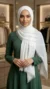 Hijab Froissé Blanc Basic Collection 02