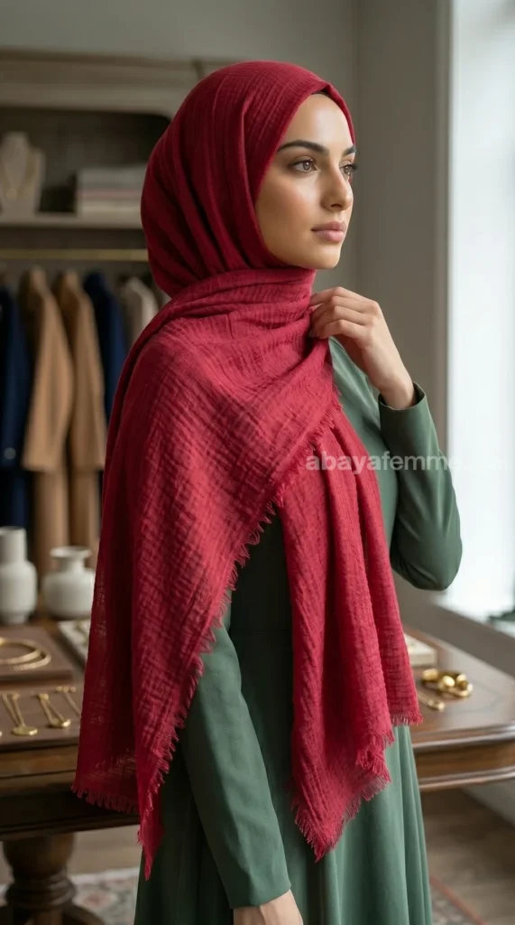 Intense Fuchsia Crinkle Hijab Basic Collection 01