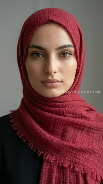 Hijab Froissé deep fushia Basic Collection