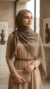 Deep taupe crinkled cotton Hijab Basic Collection 01