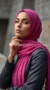 Crinkled Hijab Fuchsia Basic Collection
