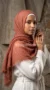 Earth Red Crinkled Hijab Basic Collection - Image 2