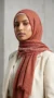 Earth Red Crinkled Hijab Basic Collection - Image 3