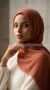 Crinkled Hijab Earth Red Basic Collection