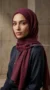 Burgundy Louna collection hijab 03