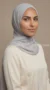 Rectangular Silver Premium Collection Chiffon Hijab