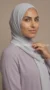 Silver Rectangular Chiffon Hijab Premium Collection - Image 2
