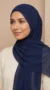 Navy Blue Chiffon Hijab