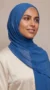 Royal Blue Chiffon Hijab Premium Collection - Image 3