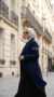 Hijab cuadrado estampado de muselina de seda FP01, colección Luna - Imagen 5