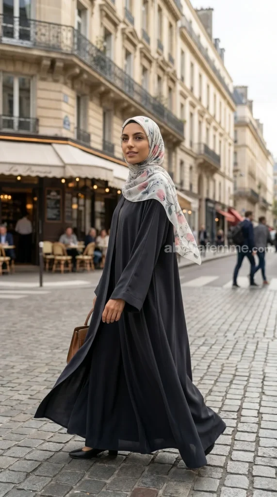 Hijab de muselina de seda estampado cuadrado Colección Luna FP02 06