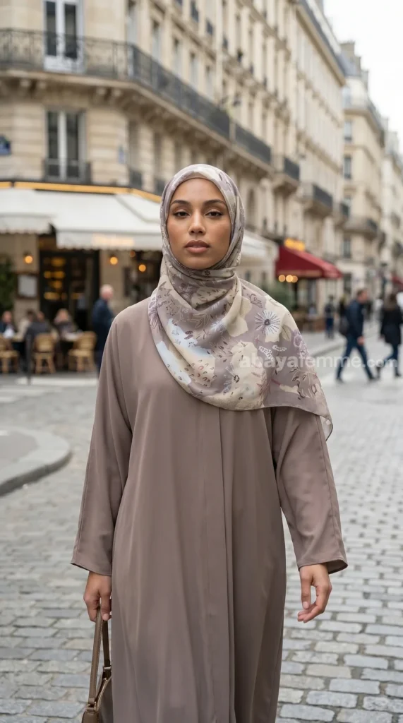 Hijab de muselina de seda estampado cuadrado Colección Luna FP01 02