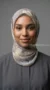Hijab de muselina de seda estampado cuadrado Colección Luna FP01 01
