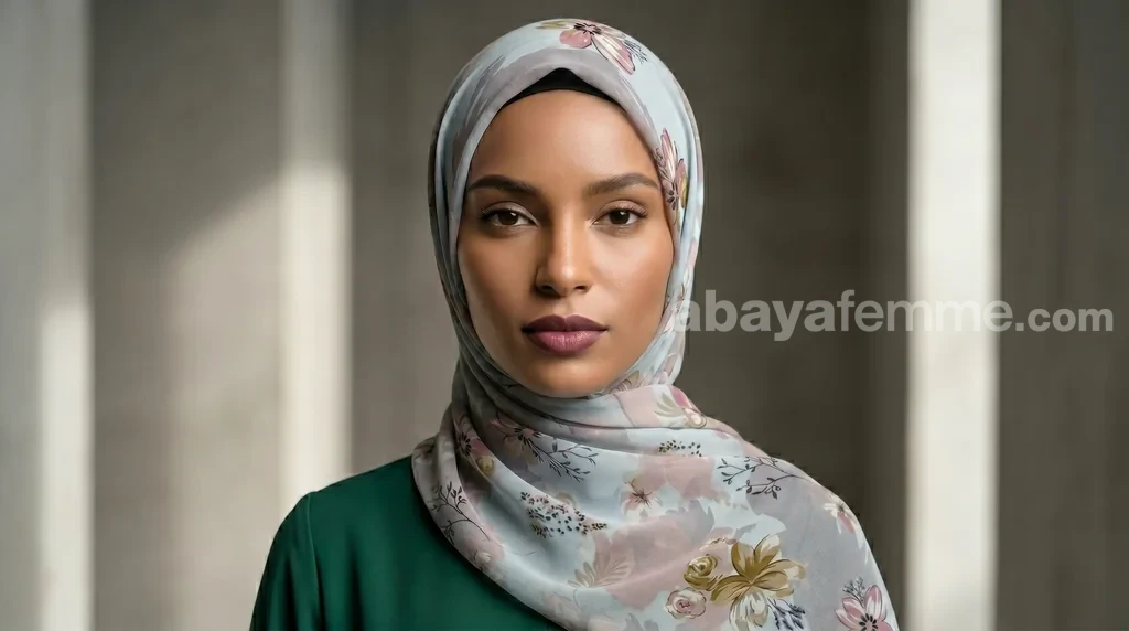 Hijab Mousseline de Soie Imprimé Carré Collection Luna FP03 1 Hijab Mousseline de Soie Imprimé Carré Collection Luna FP03