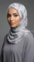Hijab de muselina de seda estampado cuadrado Colección Louna FP03 01