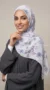 Hijab de muselina de seda estampado cuadrado Colección Louna FP03 02