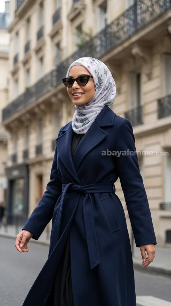 Hijab de muselina de seda estampado cuadrado Colección Louna FP03 04