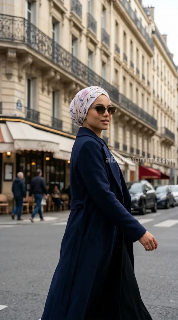 Hijab Mousseline de Soie Imprimé Carré Collection Luna FP06 – vue 4
