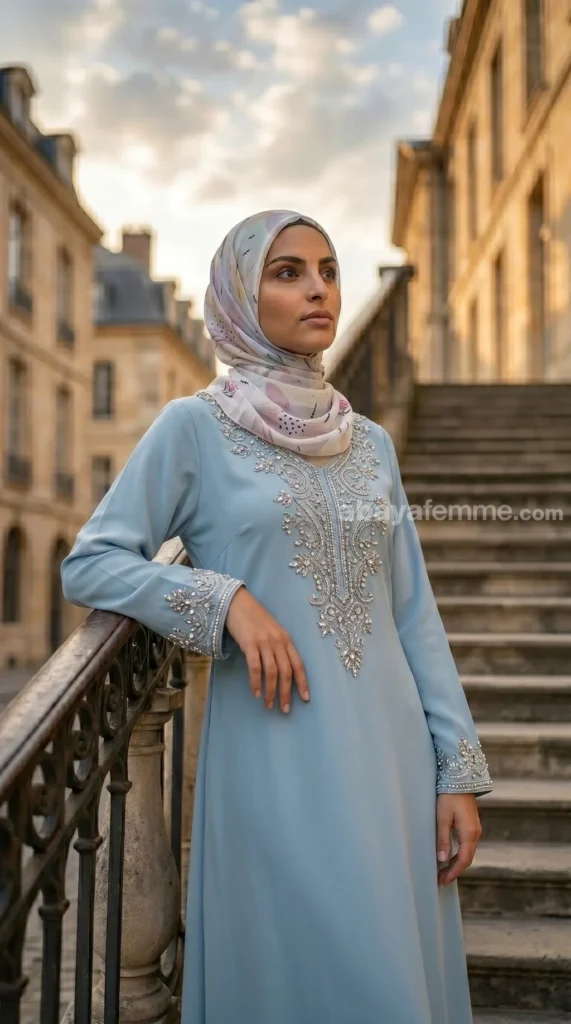 Hijab Mousseline de Soie Imprimé Carré Collection Luna FP06 – vue 3