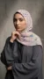Hijab de muselina de seda estampado cuadrado Colección Luna FP07