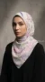 Hijab de muselina de seda estampado cuadrado Colección Luna FP07 04