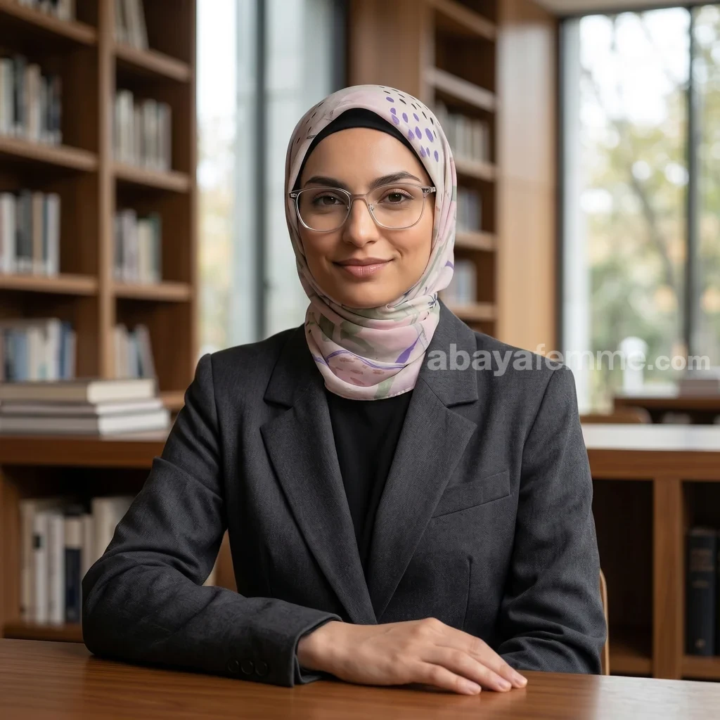 Hijab Mousseline de Soie Imprimé Carré Collection Luna FP07 2 Détail du motif imprimé et de l'ourlet roulotté sur le hijab mousseline carré