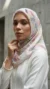 Hijab de muselina de seda estampado cuadrado Colección Luna FP08 04