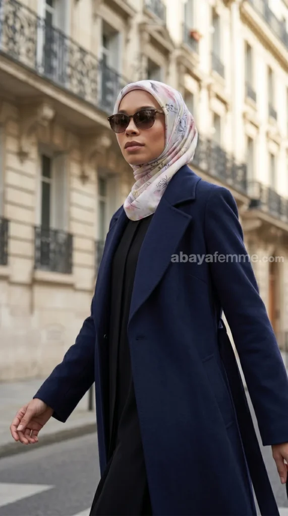 Hijab de muselina de seda estampado cuadrado Colección Luna FP08 01