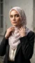 Hijab de muselina de seda estampado cuadrado Colección Luna FP07 03