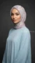 Hijab de muselina de seda estampado cuadrado Colección Luna FP07 04