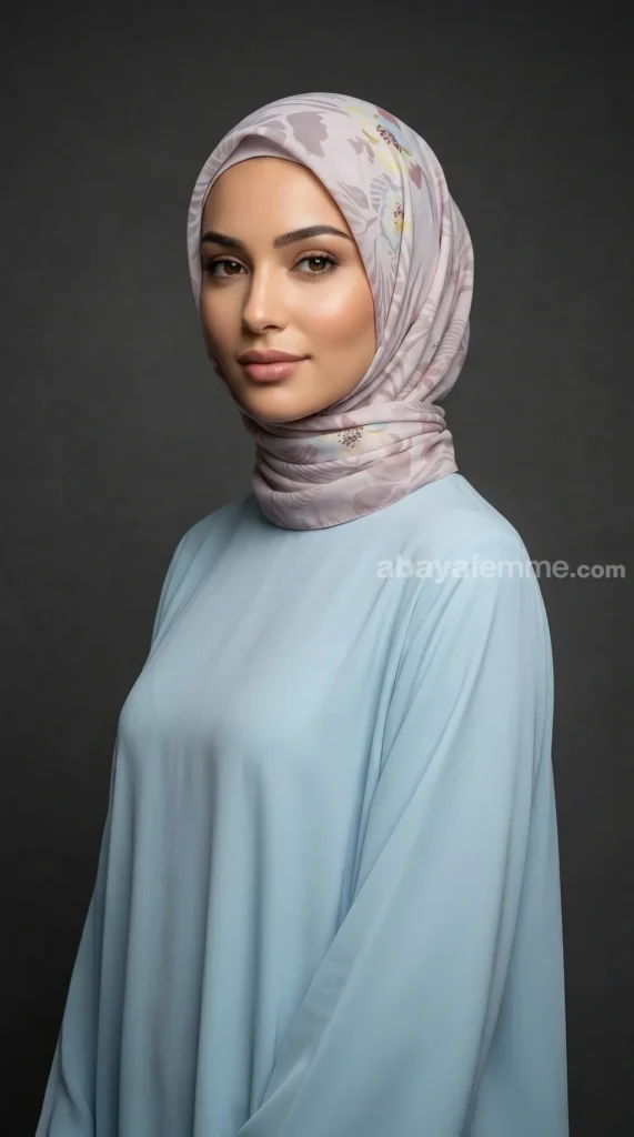 Hijab de muselina de seda estampado cuadrado Colección Luna FP07 04
