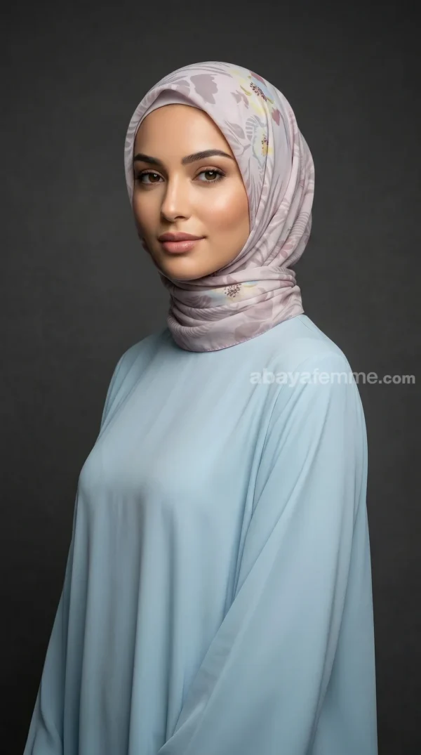 Bedruckter Seidenchiffon-Hijab, quadratisch, Kollektion Louna FP07 04