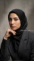 Black square silk chiffon hijab Riley Collection 03