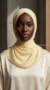 Yellow silk chiffon square Riley collection hijab 02
