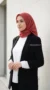 Carmine Red Square Silk Chiffon Hijab Riley Collection