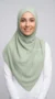 Silk Chiffon Square Hijab Duck Egg Green Riley Collection - Image 3
