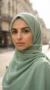 Duck Egg Blue Square Chiffon Hijab Riley Collection