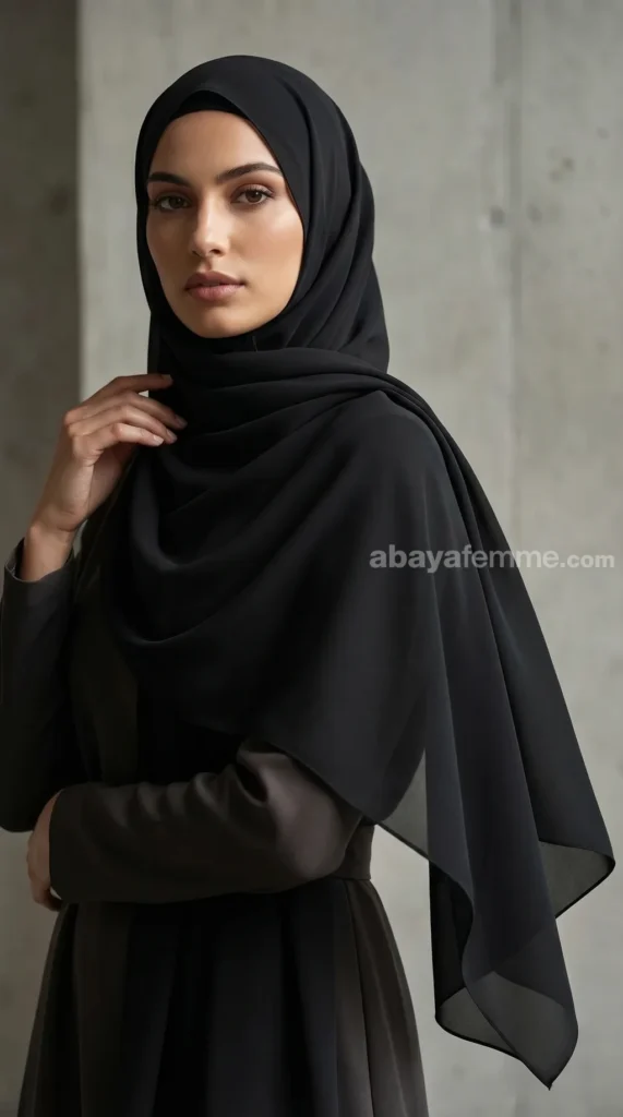 Olive Chiffon Hijab Luxury Collection 02
