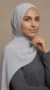 Hijab Mousseline Argent Luxury Collection